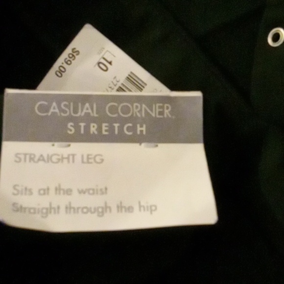 Casual Corner Silver and Black Straight Leg Pants - Picture 7 of 8